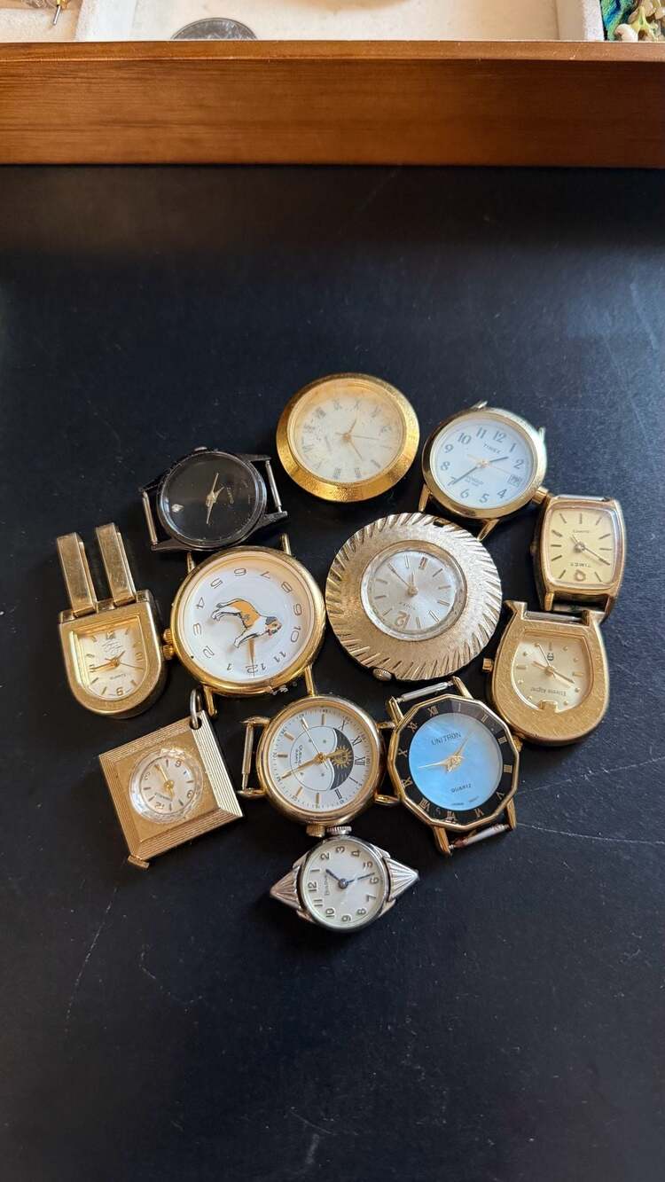 Vintage Watch Heads Lot (12 )  (As-Is / Repair / Craft)